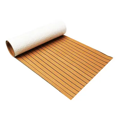 900x2400x6mm EVA Foam Gold With Black Line Marine Flooring Faux Teak Boat Decking Sheet