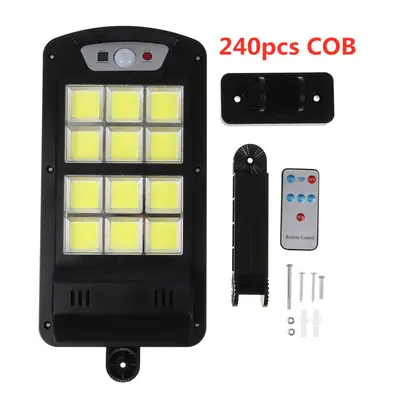 (240 COB) Solar LED Street Light 120/240 COB Waterproof Sensor Remote Control Wall Road Lamp