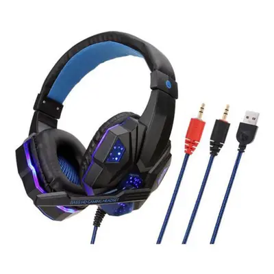 Professional Bass Stereo Gamer Wired Headphones PS4 X BOX Headset With Led Light Microphone For 