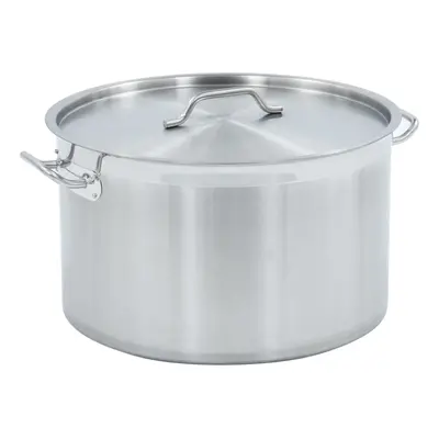 vidaXL Stock Pot 58L 50x30cm Stainless Steel Soup Stew Catering Pot Kitchen