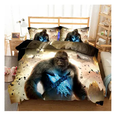 (Style 10, Double) Godzilla vs King Kong Bedding Single Double Duvet Cover SET