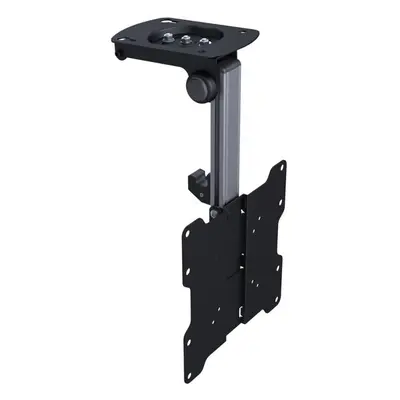 (Black) Flip TV Stand - Tilt, Swivel, Fold