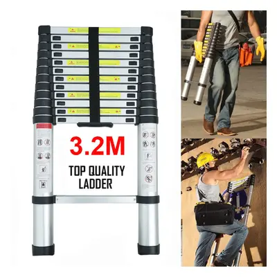 3.2M Aluminum Telescopic Ladder Portable Extension Ladder EN131