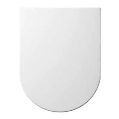 Long Projection Elongated D Shape One Button Quick Release Soft Close White Toilet Seat