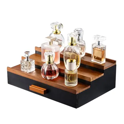 Wooden Cologne Display Stand Organizer for Men,3 Tier Cologne Display