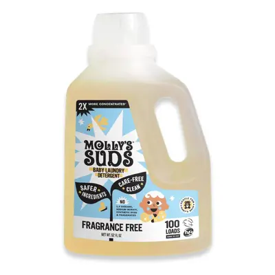 Molly's Suds Baby Liquid Laundry Detergent | Removes Formula Poop & Spit-Up Stains | Extra Gentl