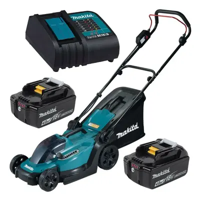 Makita DLM330SME 18v LXT Cordless Lithium Battery Lawn Mower 33cm +2x4ah Battery