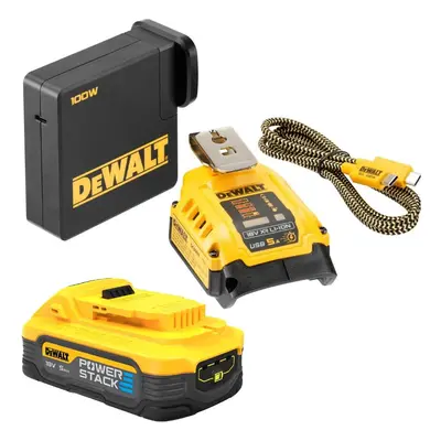 DeWalt DCB094H1 18v XR USB Power Delivery Charging Kit With - 1x 5ah Powerstack