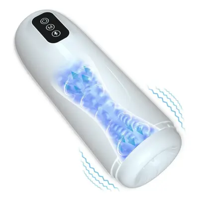 (white) Automatic Male Masturbation Cup Penis Stimulator Insertion Mode Electric Male Sex Toys P