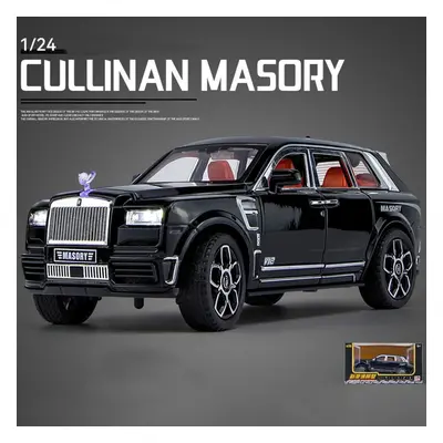 (black, 21.8*8.3*7.5cm) 1/24 Scale Rolls Royce Cullinan Diecast Car Model Toy, Pull Back Toy Veh