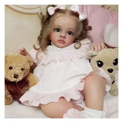 (as the picture, 60CM) Alive Simulation Baby Rebirth Doll Tutti Cute Handmade Implanted Hair Reb