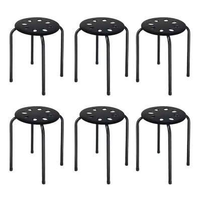 Set of Stack Stools Metal Frame Backless Stools w/ Round Top