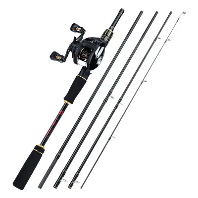 (2.4M Rod Left Hand) Sougayilang Casting Fishing Rod Fishing Reel Combos 2.1m 2.4m Eva Handle Ca