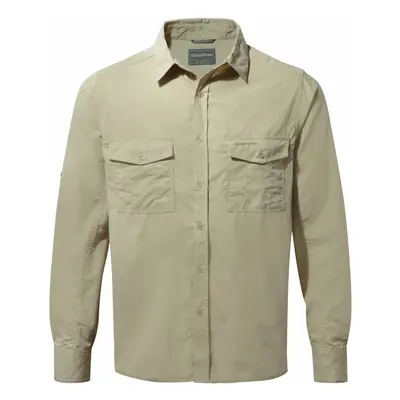 (L, Oatmeal) Craghoppers Mens Kiwi Long-Sleeved Shirt