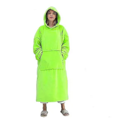 (Green) Wearable Blanket Sweatshirt For Women And Men, Super Warm And Cozy Blanket Hoodie