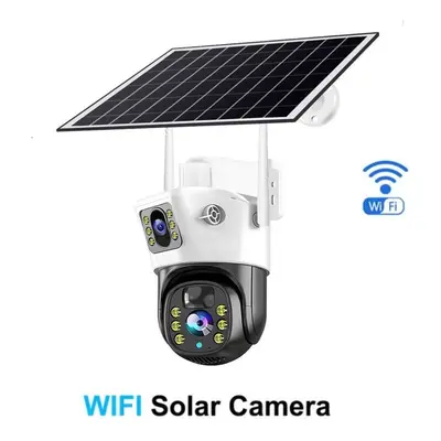 (white,black, ã5ãWifi Camera) Solar Camera 4k Outdoor Low Powered Video Cam Night Vision Two