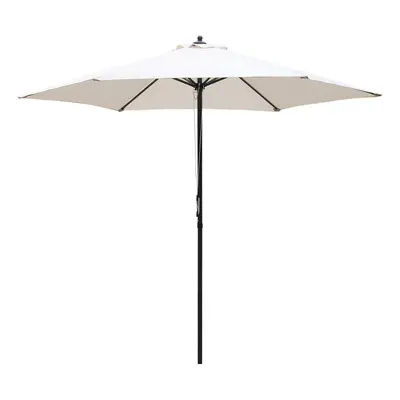 Outsunny 2.8m Patio Umbrella Parasol Outdoor Table Umbrella Ribs Off-White