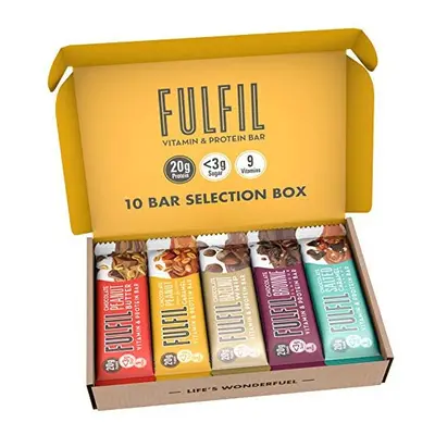 FULFIL Vitamin and Protein Bar (10 x 55g Bars) â Bar Selection Box â 20g High Protein, Vitam