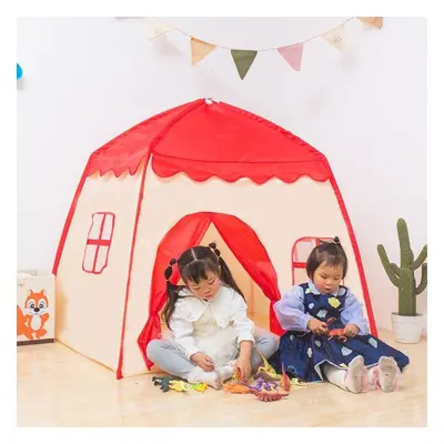 (red) 1.3m Portable Children&apos;s Tent Wigwam Folding Kids Tents Tipi Baby Play House Large Gi