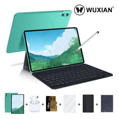 (Green) WUXIAN A80 10.1'' Android Tablet PC 12+512GB WIFI Dual Sim