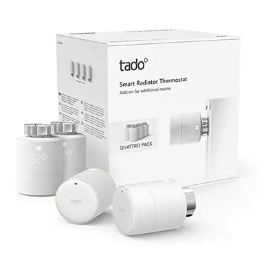 tado Smart Radiator Thermostat - Quattro Pack, Add-ons for Multi-Room Control, Intelligent Heati