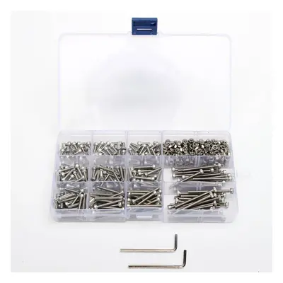 M3SS2 M3 442Pcs Stainless Steel Allen Bolt Nut Hex Socket Cap Screw Assortment Kit