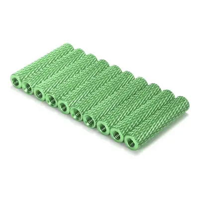 (Green) M3AS17 50Pcs M3 25mm Knurled Standoff Aluminum Alloy Anodized Spacer