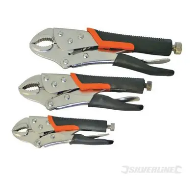 Silverline Self Locking Soft-Grip Pliers Set 3-Piece