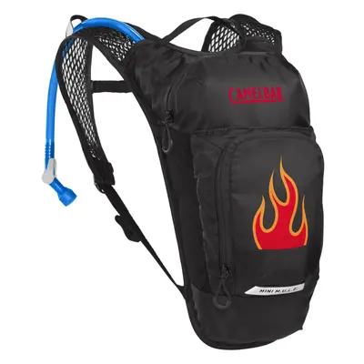 CamelBak Mini M.U.L.E. Kids Hydration Backpack for Hiking and Biking - 50oz Black/Flames