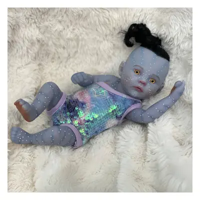 (Meadow-2) 28CM Avatar Loulou&Meadow Lifelike Reborn Baby Dolls Collectible Art Dolls