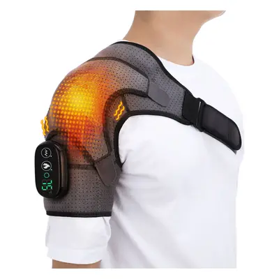 Heating Vabration Shoulder Brace Adjustable Shoulder Heating Pad for Frozen Shoulder Bursitis Te