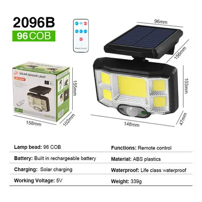 (96COB All-in-one) Solar Lights Outdoor LED/COB Wireless Motion Sensor Light Integrate/Separate 