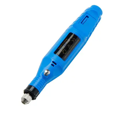 (Blue) Professional Acrylic Electric Engraving Pen Nail Art Drill File Manicure Pedicure Polishi