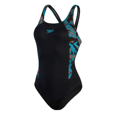 (8 UK, Black/Blue) Speedo Womens/Ladies Hyperboom Splice Eco Endurance+ One Piece Swimsuit