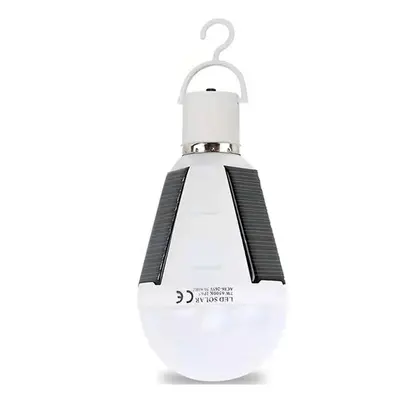 (7W, No Switch) E27 Rechargeable LED Solar Bulb Lamp 7W 12W 85V-265V Outdoor Emergency Solar Pow