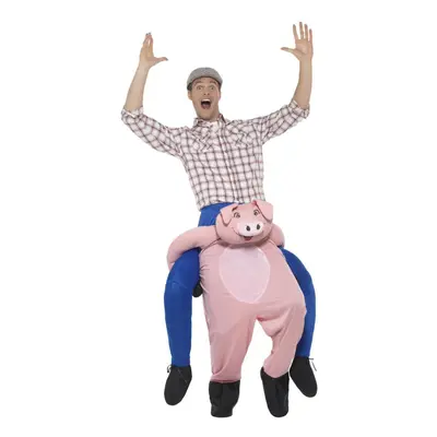 Smiffys Unisex Adult Pig Piggy Back Costume Set