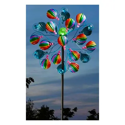 Wind Spinner Solar Rainbow Hot Air Balloon Garden LED Large