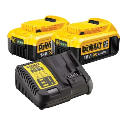 Dewalt DCB182 x 4.0ah 18v XR Lithium Ion Li-Ion Batteries with DCB115 Charger