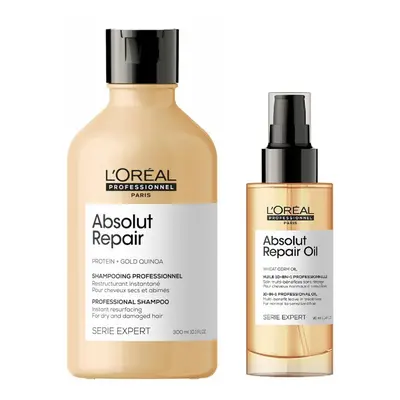 L'Oreal Serie Expert Absolut Repair - Shampoo 300ml - Repair Oil 90ml