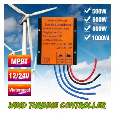 (MPPT 600) 12/24v 500-1000w Mppt Wind Turbines Generator Charge Controller Auto Mppt Waterproof 