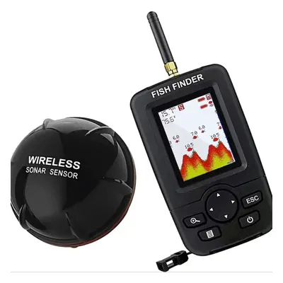 (black) Wireless Sonar Fishing Alert Fish Finder Underwater Echo Sounder Fishing Detector Portab