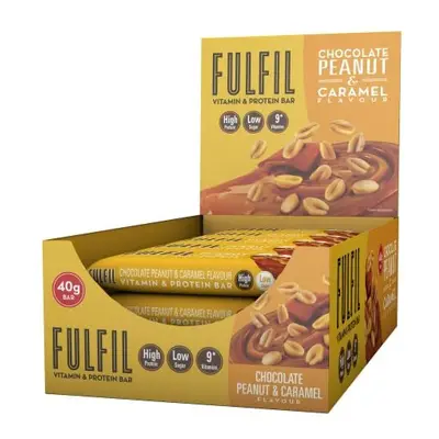 FULFIL Vitamin and Protein Snack-Size Bar (15 x 40g Bars) ? Chocolate Peanut & Caramel Flavour ?