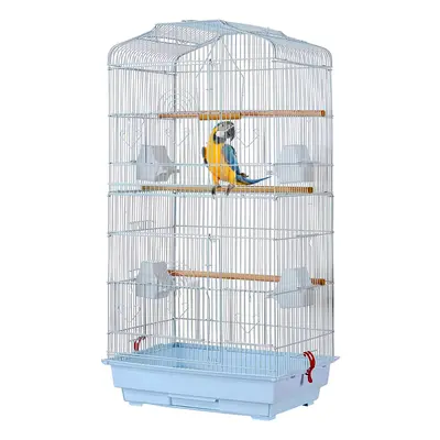 (White) Large Metal Bird Cage Budgie Canary Parakeet Cockatiel Finch Lovebird Tall Cages