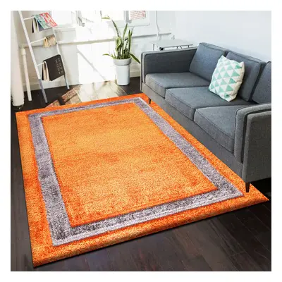 (Orange (Trani), x cm) New Modern Shaggy Area Rugs Hallway Runner Living Room Bedroom Carpet Flo