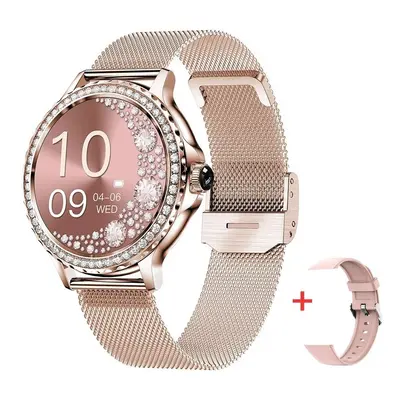 (Rosegold) Rosegold Smart Watch For Lady Bluetooth Call 100+Sports Mode Fitness Adult Smartwatch