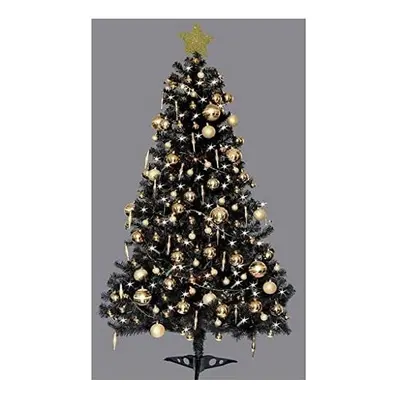 6ft Deluxe Christmas Tree Black