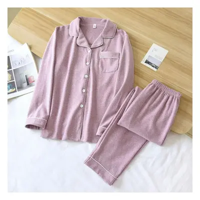 (as the picture, M) Autumn And Winter Couple Pajamas Two-piece Self-heating Warm Long-sleeved Tr