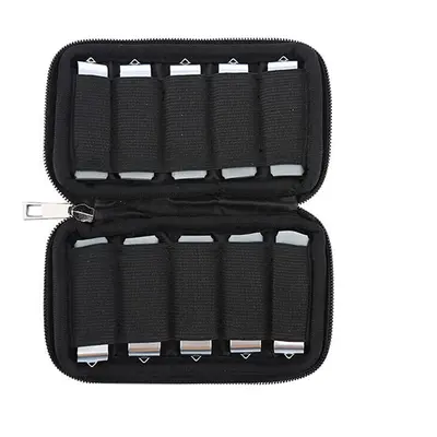 (M (10 Slots)) 6/10 Slots U Disk Storage Bag Organizer Case Storage Flash Drives Portable Access