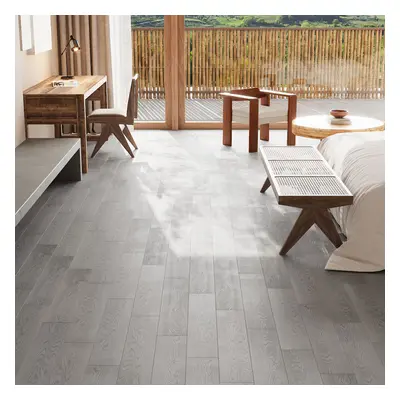 20Pcs 2.7ã¡ White Grey Wood Grain Thickened PVC Flooring Tiles