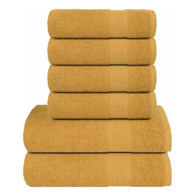 vidaXL Piece Towel Set Gold gsm 100% Cotton